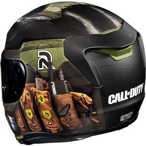 CASCO MC34SF GHOST CALL OF DUTY NERO VERDE MIL