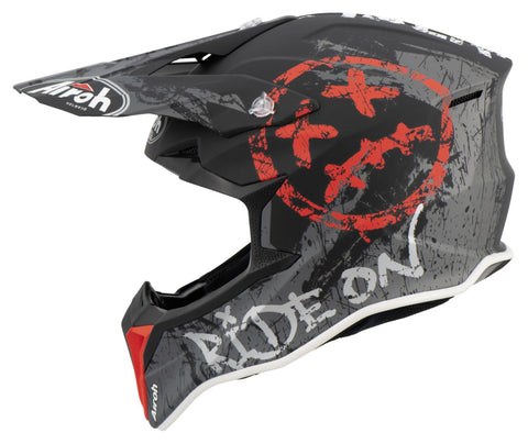 CASCO CROSS WRAAP SMILE ROSSO OPACO WRSM55 f.s.