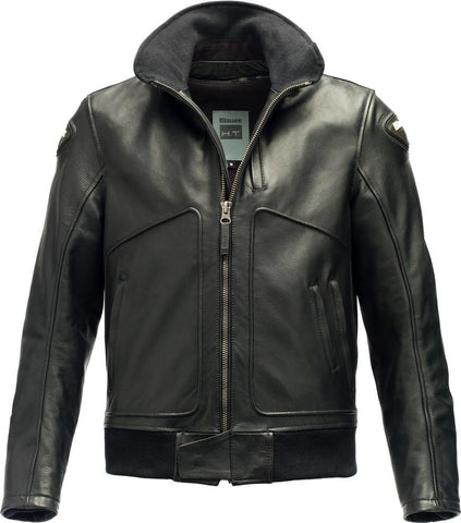 Giacca motociclista nera in pelle uomo Blauer