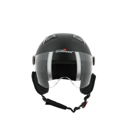 Casco Demi-Jet Dolomiti Nero Opaco Uso Bici – Scotland