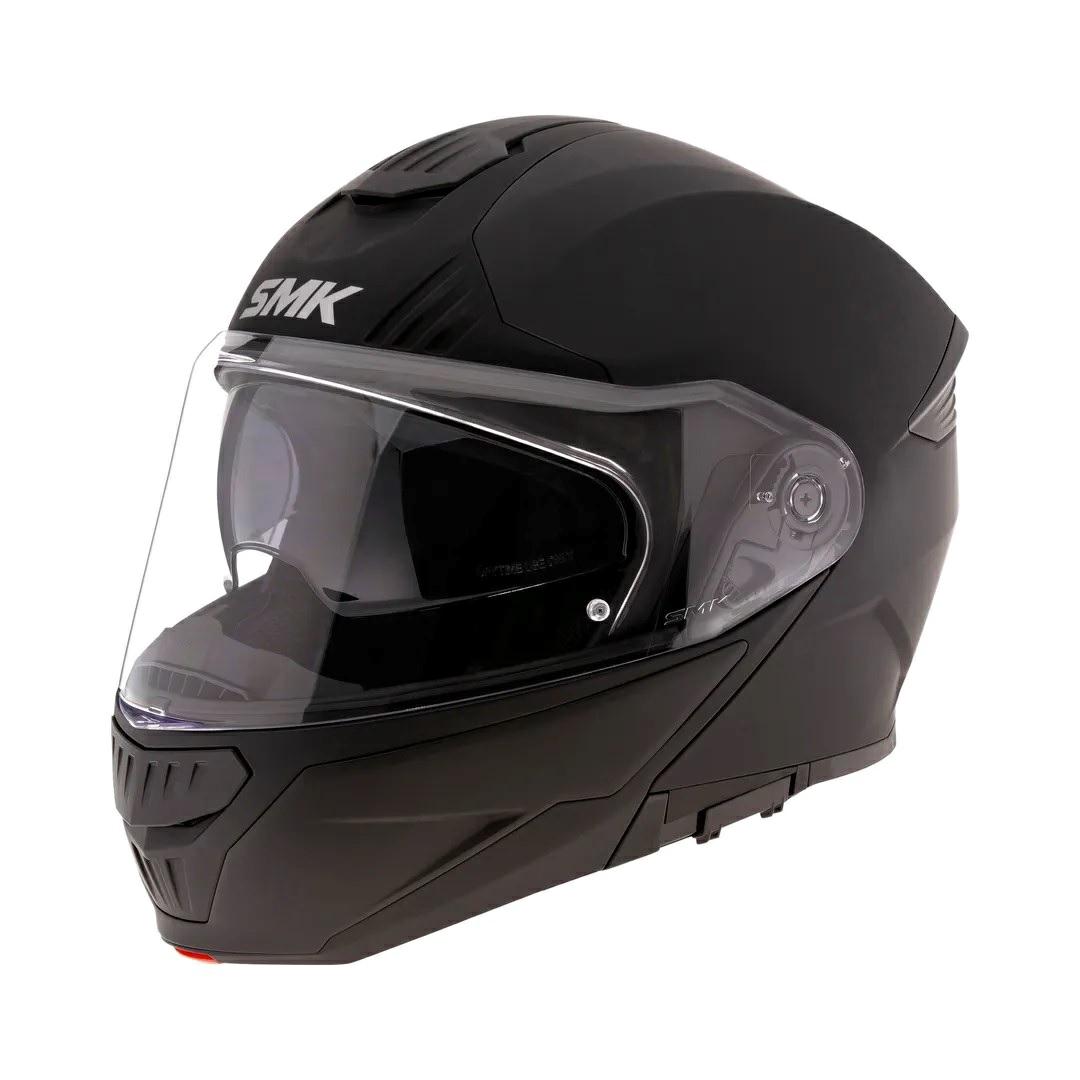 CASCO 111 MODULARE SMK GULLWING HYBRID NERO OPACO f.s