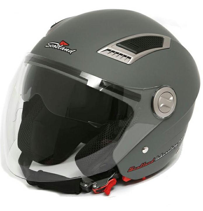 CASCO JET CON VISIERA ANTRACITE OPACO