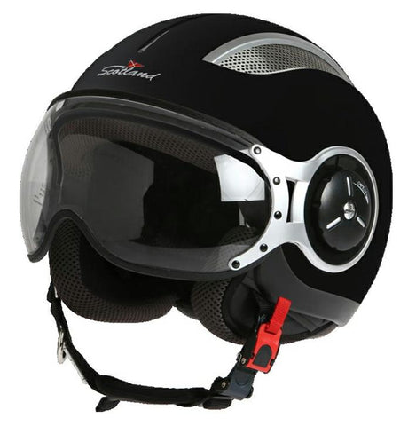 Casco Jet Steel Nero Opaco – Scotland