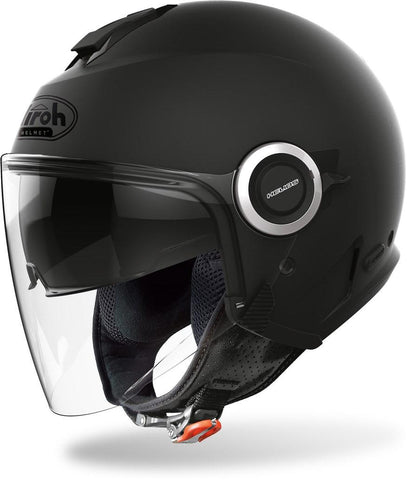 Casco jet nero opaco Airoh Helios HE11
