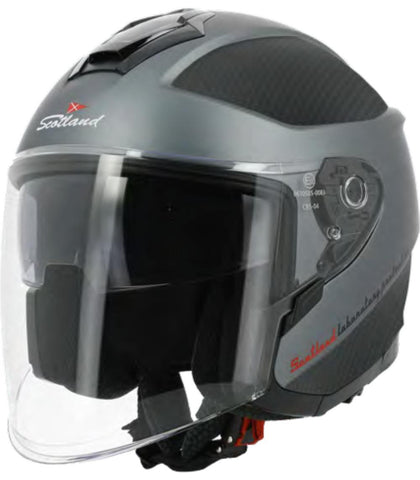 Casco Jet Titanio Opaco Scotland Valico