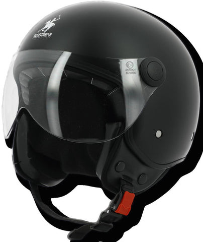 Casco Demi Jet V/Elix ECE2206 Nero Opaco – Rodeo Drive