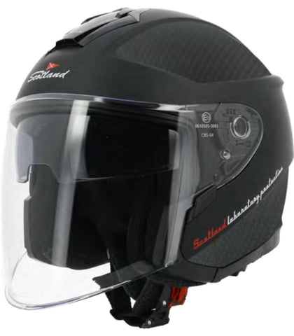 Casco jet nero opaco Scotland Valico