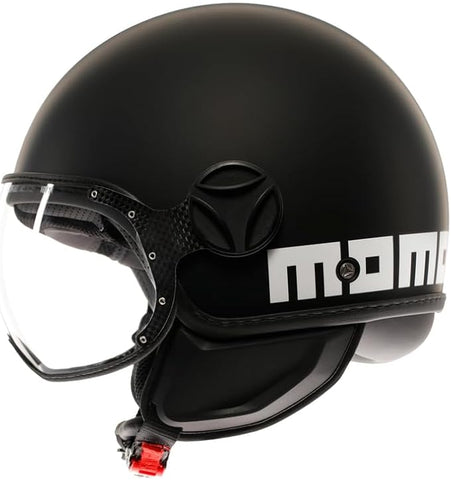 CASCO MOMO FIGHTER CLASSIC ANTRACITE LUCIDO/BIANCO f.s.