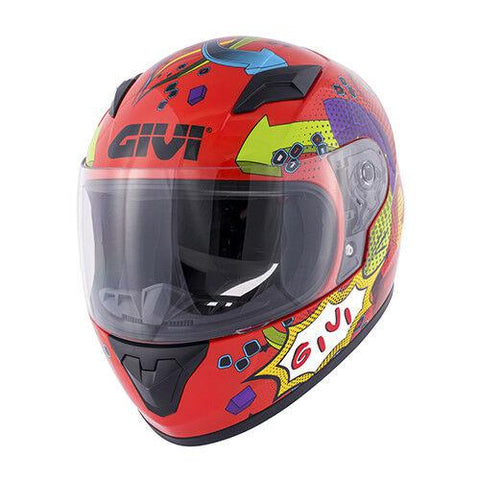 CASCO JUNIOR 4 C/GRAFICA ROSSO LUCIDO
