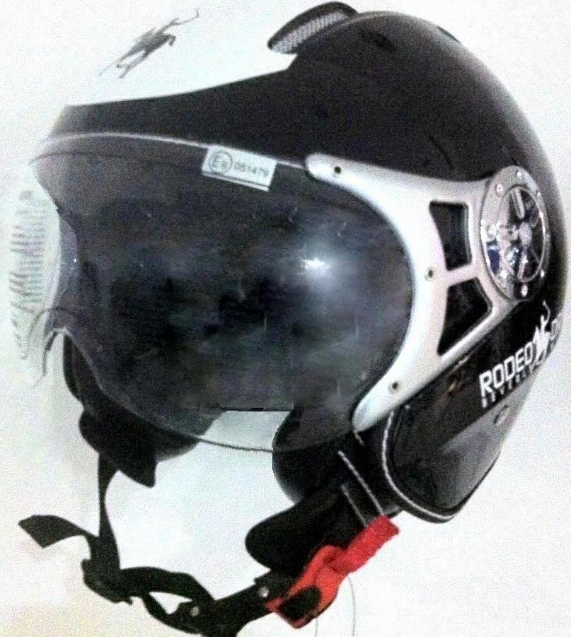 CASCO D/JET VISIERA BICOLOR NERMET/BIANCO