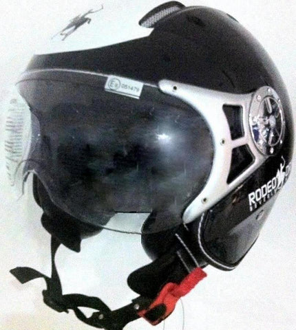 CASCO D/JET VISIERA BICOLOR NERMET/BIANCO