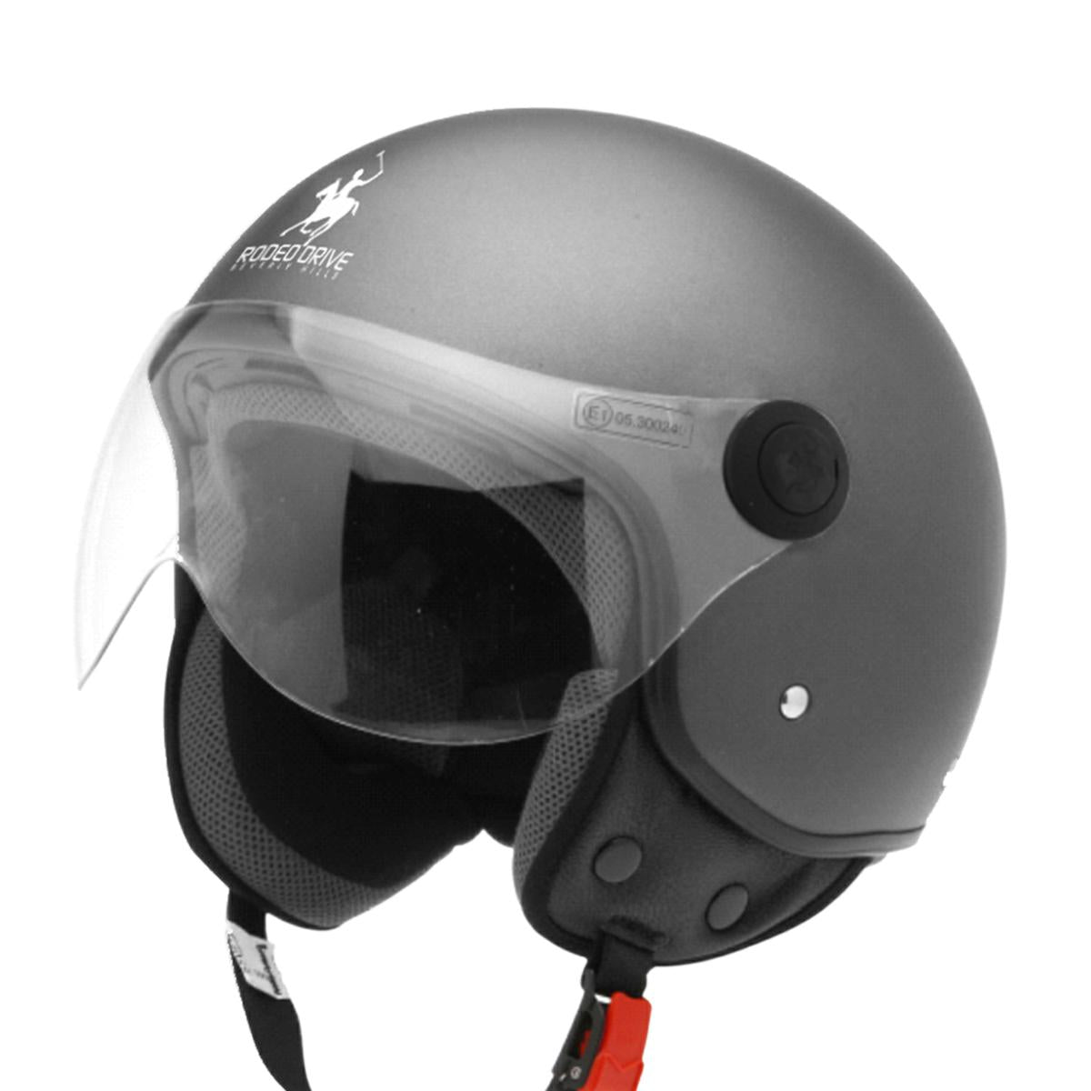 Casco Demi Jet V/Elix ECE2206 Titanio Opaco – Rodeo Drive