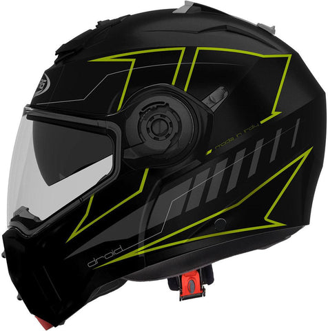 CASCO CABERG DROID BLAZE NERO OPACO GIALLO