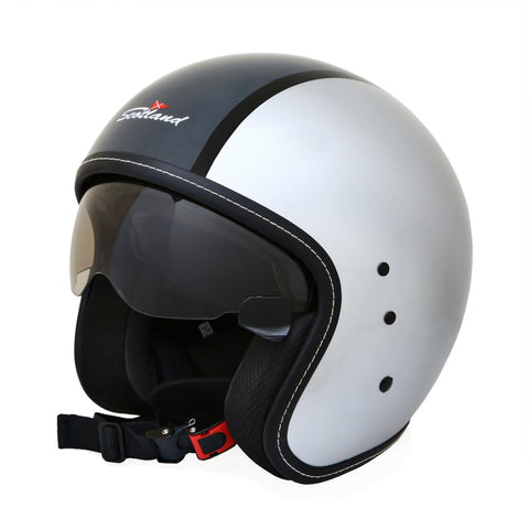 CASCO JET CON OCCHIALE GRIGIO/TITANIO