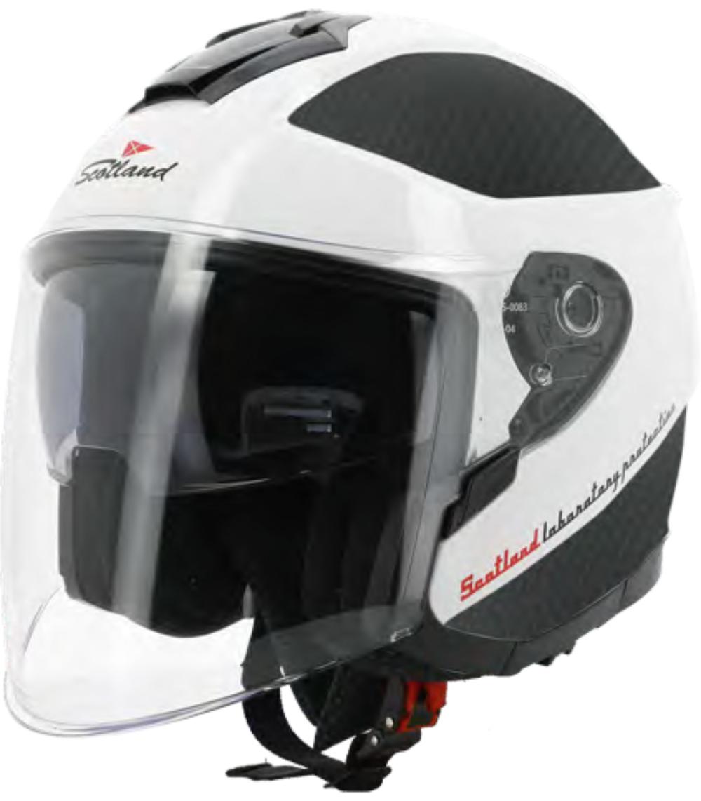 Casco jet bianco Scotland Valico