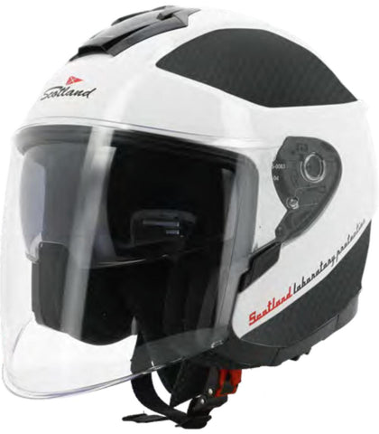 Casco jet bianco Scotland Valico