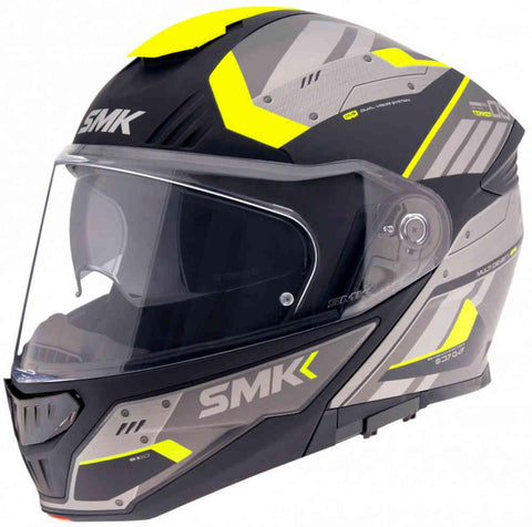 CASCO SMK 187 TEKKER GRIGIO NERO GIALLO FLUO. f.s