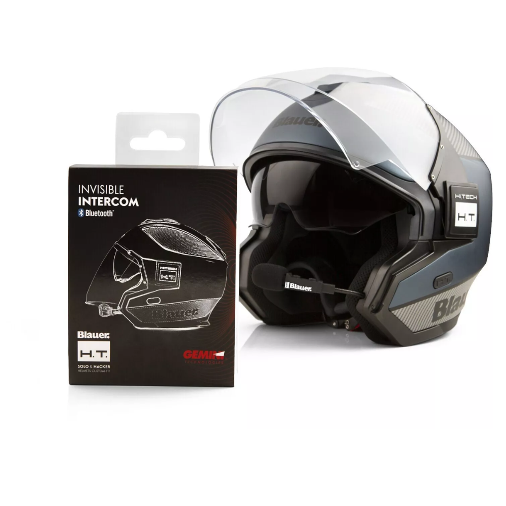 INTERFONO BLUETOOTH GEMINI X BLAUER SOLO & HACKER NERO