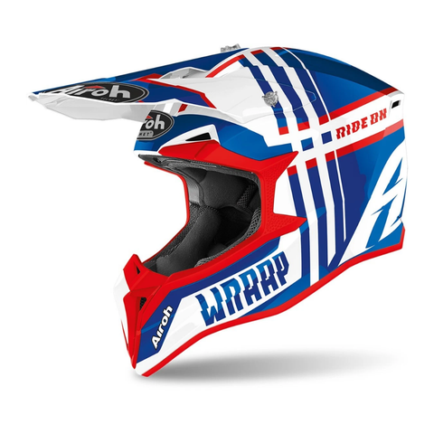 CASCO AIROH WRAAP BROKEN BABY CROSS BLU
