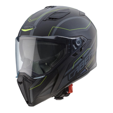 CASCO CABERG JACKAL INTEGRALE SUPRA NERO OP/ANTR/GIALLO