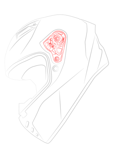 MECCANISMO VISIERA CONNOR NERO