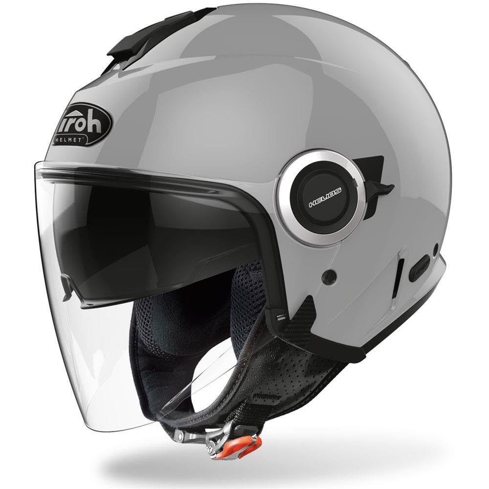 Casco jet grigio lucido Helios Concrete HE81