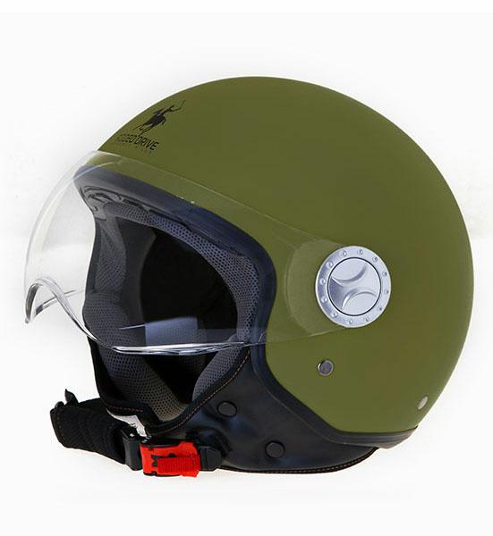 CASCO D/JET VISIERA VERDE MILITARE