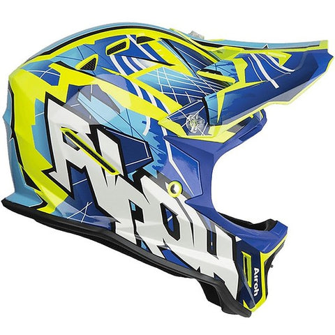 CASCO AIROH ARCHER CROSS BIMBO BLU GIALLO F.S.
