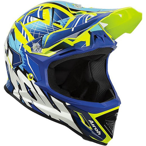 CASCO AIROH ARCHER CROSS BIMBO BLU GIALLO F.S.
