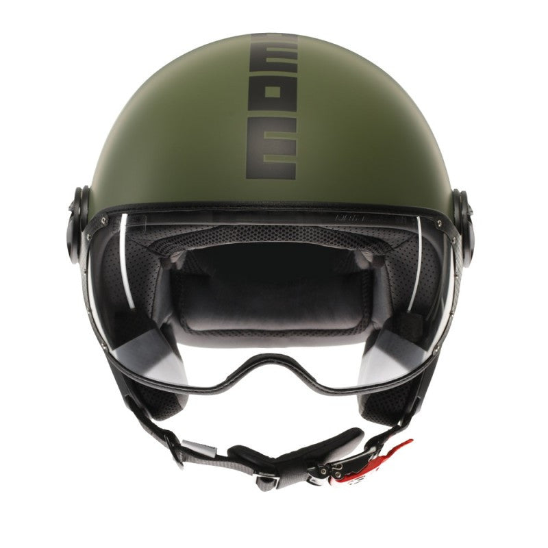 Casco demi-jet verde opaco Momo Design Classic 06