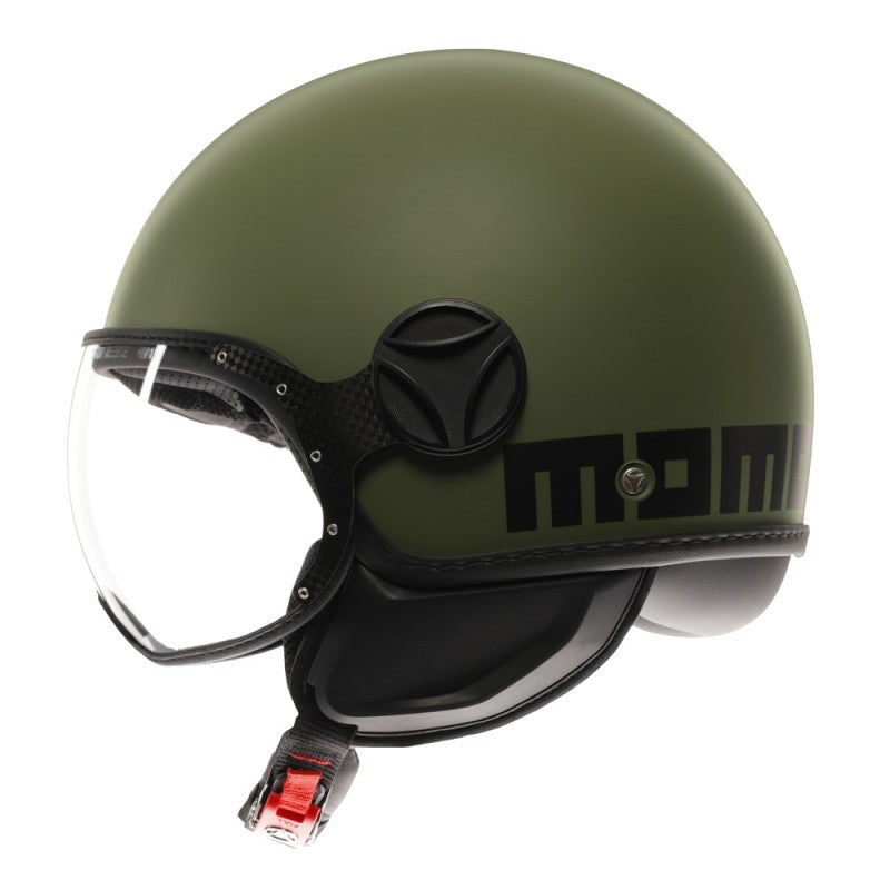 Casco demi-jet verde opaco Momo Design Classic 06