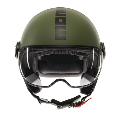 Casco demi-jet verde opaco Momo Design Classic 06