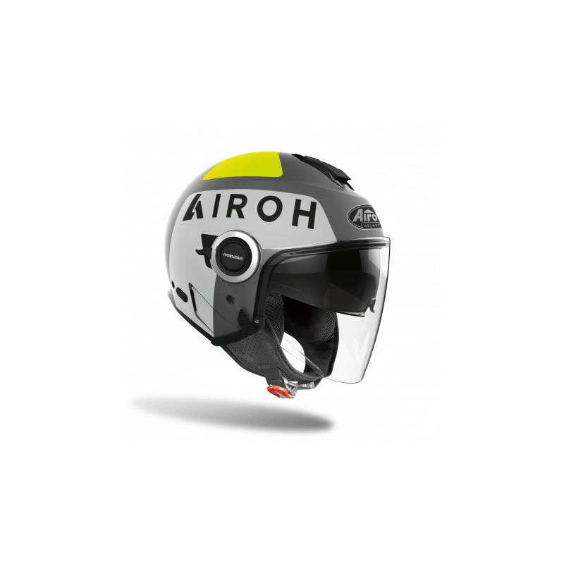 Casco grigio opaco con grafica Airoh Helios Up HEUP81