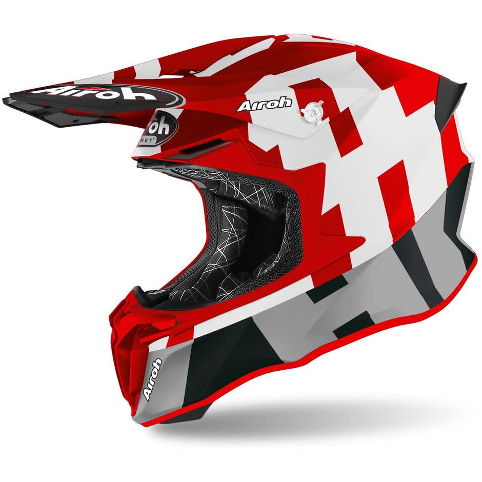 CASCO AIROH CROSS TWIST 2.0 FRAME ROSSO OPACO f.s.
