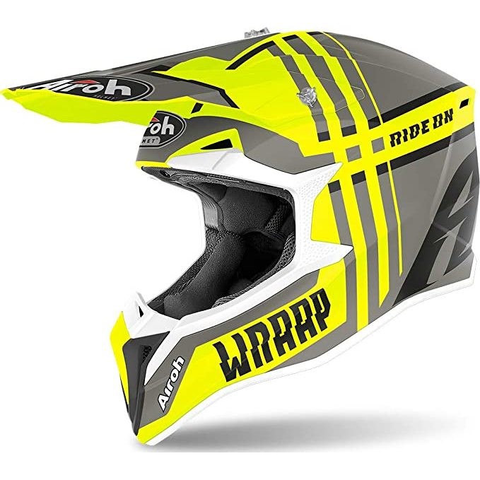 CASCO WRAAP BROKEN CROSS GIALLO GRIGIO OPACO WRBR31 f.s.