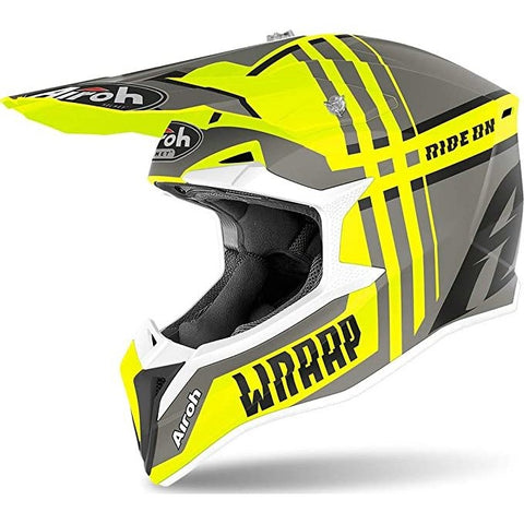 CASCO WRAAP BROKEN CROSS GIALLO GRIGIO OPACO WRBR31 f.s.