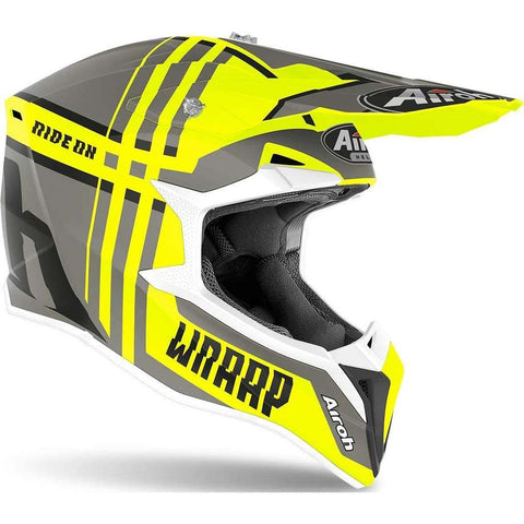 CASCO WRAAP BROKEN CROSS GIALLO GRIGIO OPACO WRBR31 f.s.