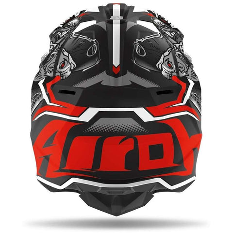 CASCO WRAAP OCTUPUS CROSS NERO OPACO ROSSO WROC35 F.S.