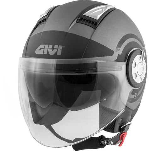 CASCO GIVI H111 R-ROUND NEW TITANIO OP/NERO