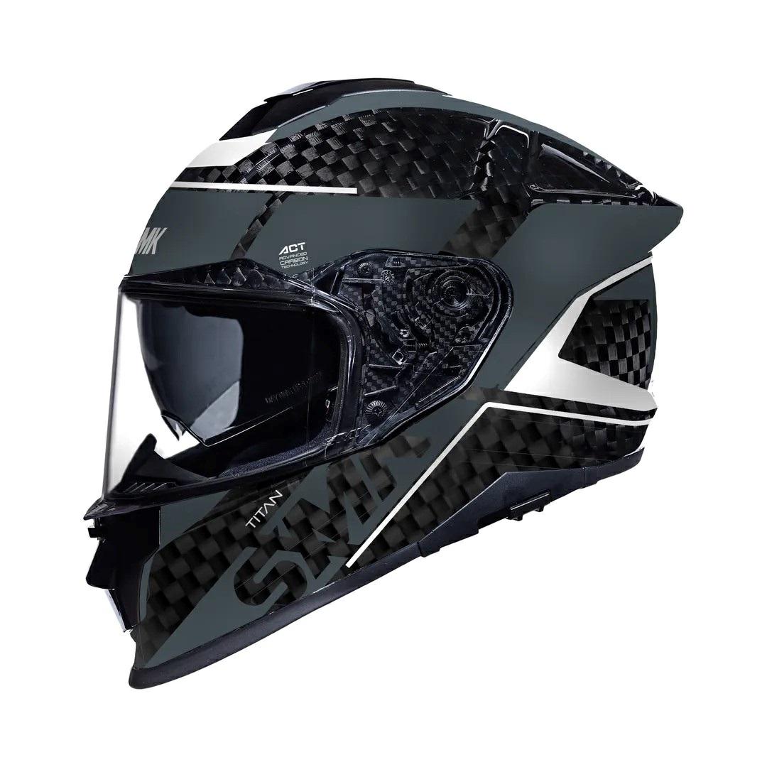 CASCO SMK 812 TITAN CARBON NERO F.S