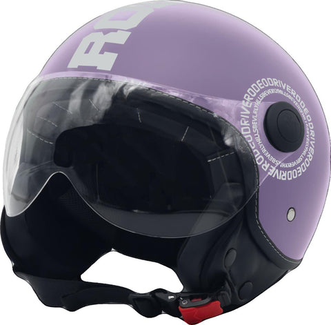 Casco demi-jet ciclamino con scritta Rodeo drive Decal
