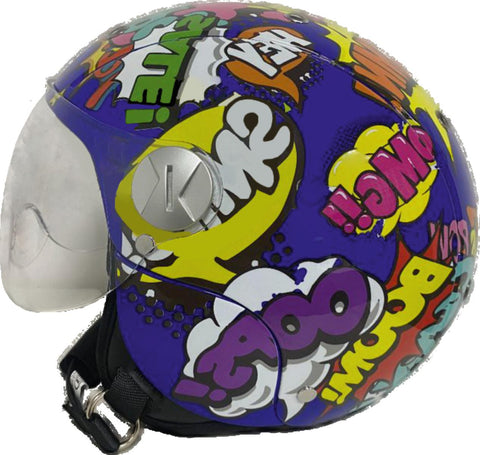 CASCO KID GRAFICA BLU SPLASH