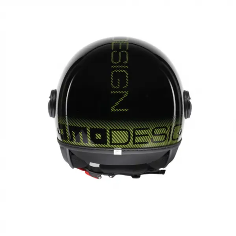 CASCO MOMO DESIGN CLASSIC 06 STRIPES GLITTER NERO/GIALLO