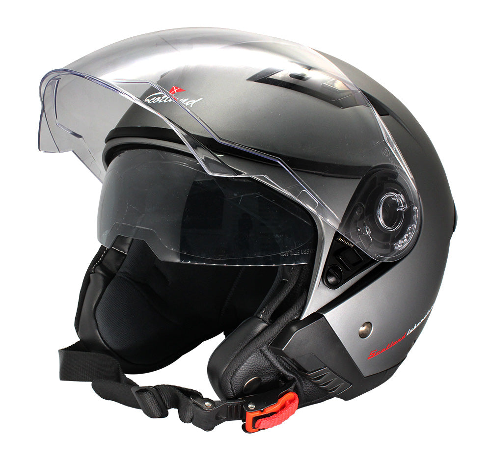 Casco Jet Jack Titanio Opaco – Scotland