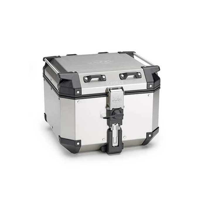 VALIGIA TOPCASE 42 LT K'FORCE ALLUMINIO/NERO