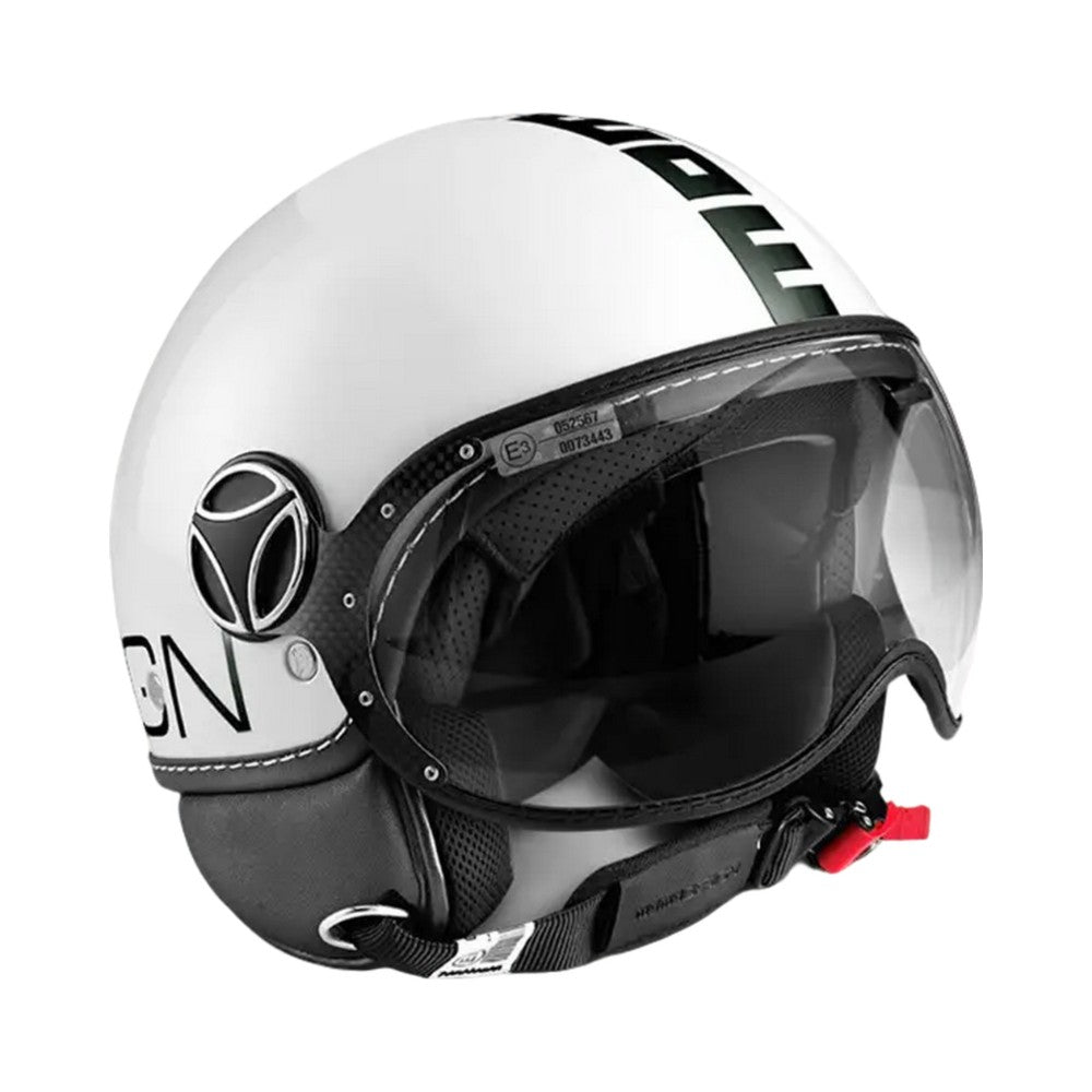CASCO MOMO FIGHTER PLUS 010 BIANCO NERO f.s.